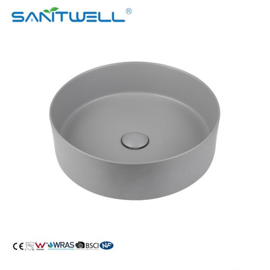 matt grey wash basin