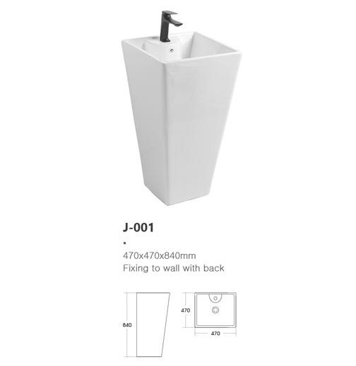Wall hung pedestal basin